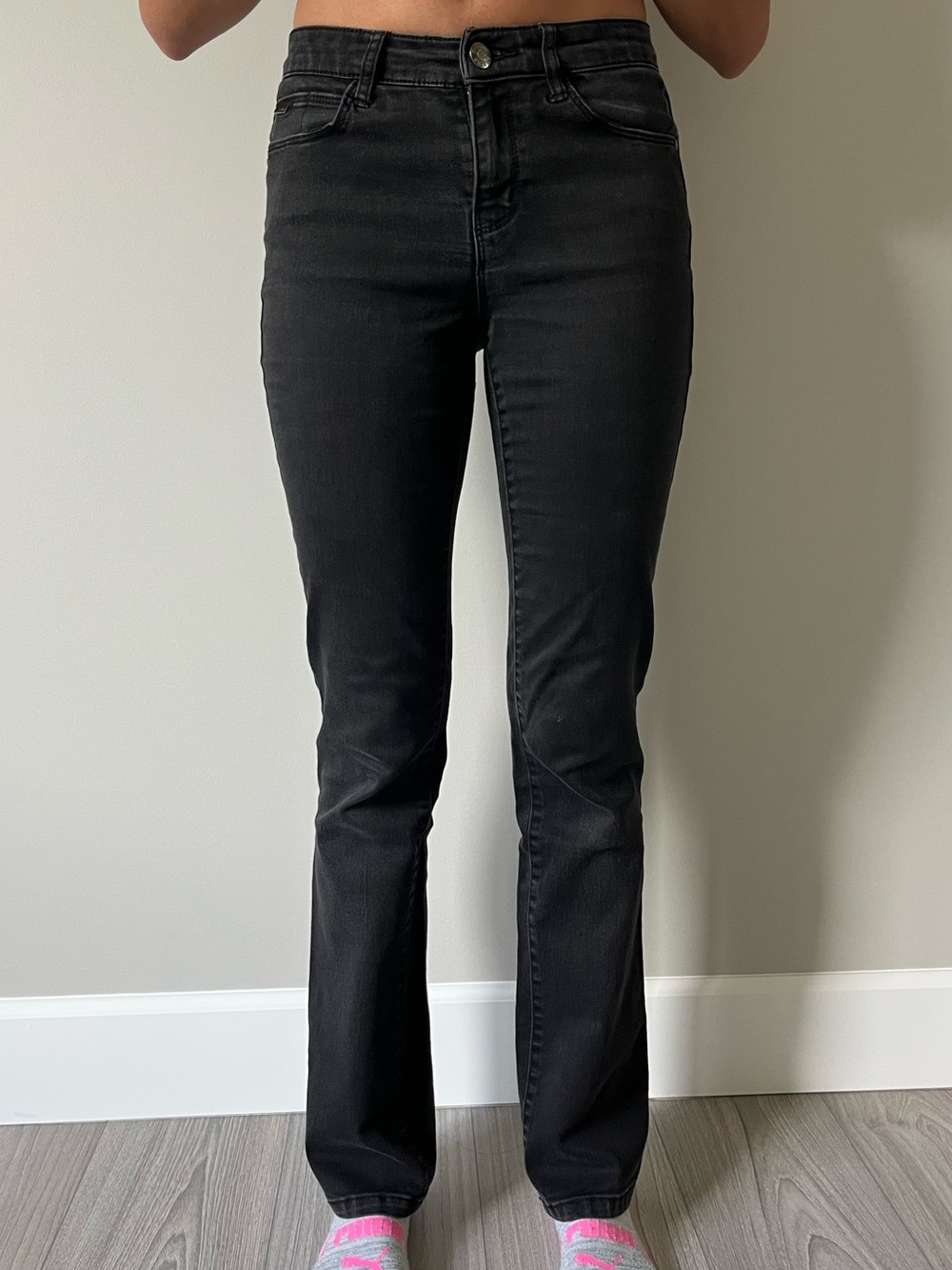 Mid-Rise Black Bootcut Jeans